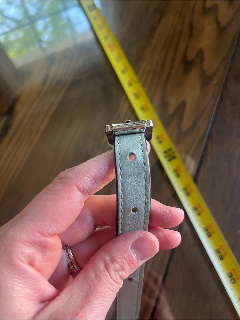 Michael Kors Blue Purse Strap with Nickel Hardware